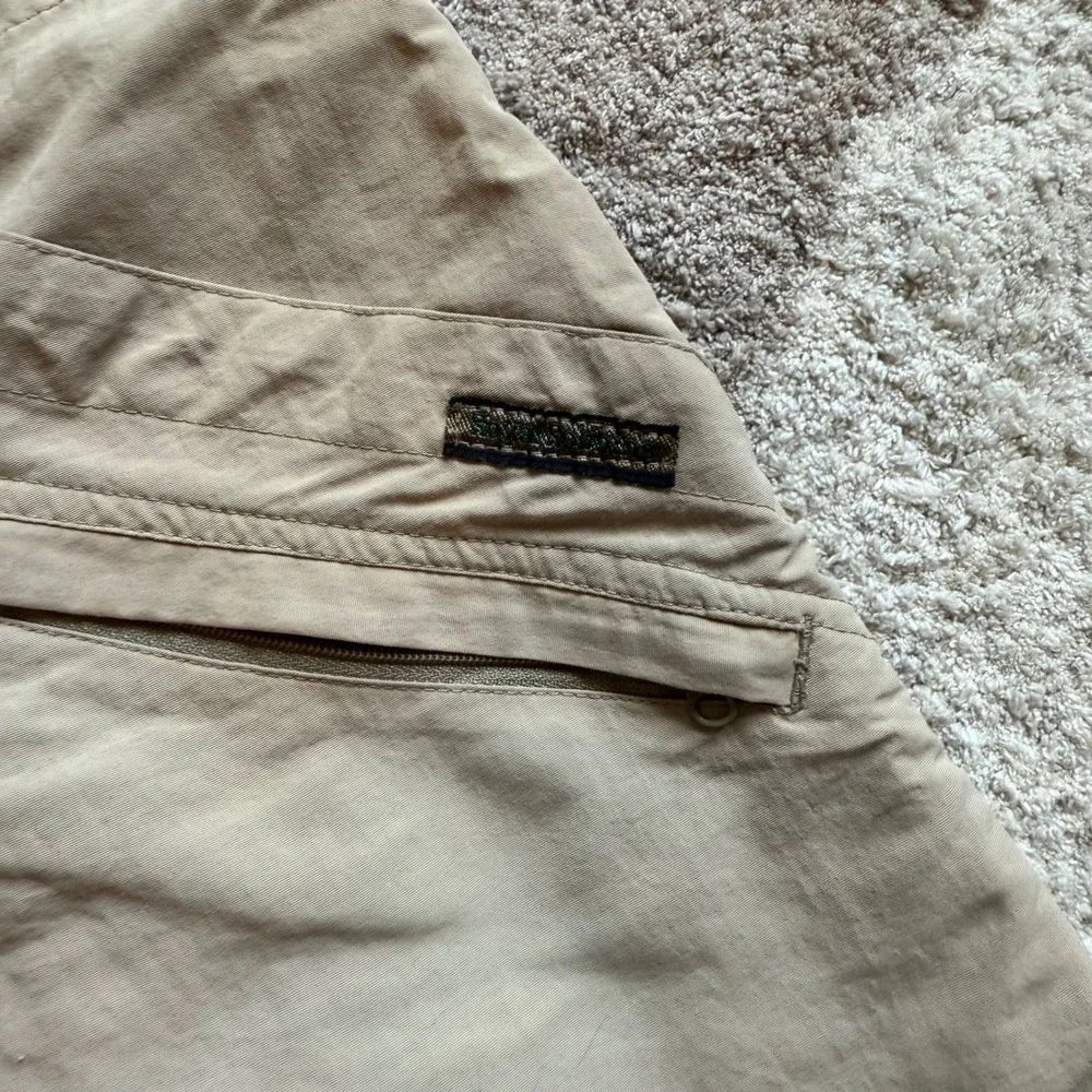 Royal Robbins Womens Khaki Nylon Hiking Shorts Tan Outdoor Trekking Size 14‎